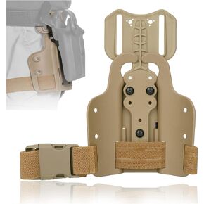 Drop Flex Adapter with Drop Leg Platform Attachment, Single Strap Leg Shroud for Gun Holsters & Qls Quick Locking System Kit