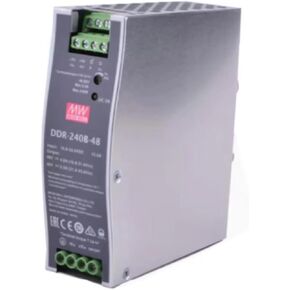DDR-240B-48 48V 5A 240W DC-DC Converter, Railway Compliant (EN50155/EN45545-2), Wide Input 16.8-33.6VDC, -40°F~+158°F Operating Temperature, Ultra-Slim, for Industrial Applications