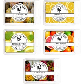 Fresh Spring Scented Wax Melts - 30 Cubes Variety - 100% USA Made - All Natural Plant Wax - Warmer Cubes Lavender, Lemon, Spring, Raspberry Vanilla, Cucumber Melon