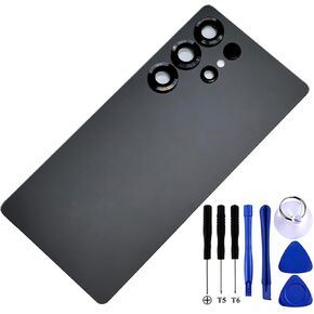Galaxy S25 Ultra Back Cover Replacement SM-S938U Back Glass Door for Samsung Galaxy S25 Ultra 2025 6.9" Backplates Rear Housing Repair Part (Titanium Black)