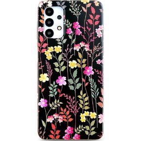 Qokey Compatible for Galaxy A14 5G Case, Cute Clear Flowers Case for Girls Women Shell Pattern Soft Lightweight Slim Fit TPU Shockproof Phone Case for Galaxy A14 6.6", Pink Garden Floral in Kuwait