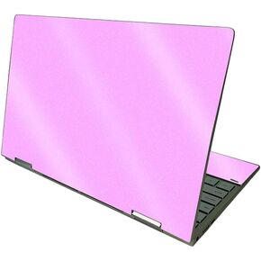 MightySkins Glossy Glitter Skin Compatible with HP Envy x360 13" (2021) - Solid Pink | Protective Durable High-Gloss Glitter Finish | Easy to Apply | Made in The USA