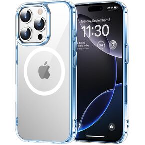 SPIDERCASE Designed for iPhone 16 Pro Max Case, [Military-Grade Drop Tested] [Not Yellowing] Slim Cell Phone Home Button Stickers for iPhone 16 Pro Max 6.9’’-Clear