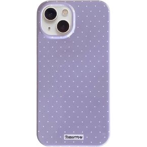 Compatible with iPhone 13/iPhone 14 Case with Cute Fashion Polka Dot Aesthetics Design Simple Case for Soft TPU Slim Protection Case for iPhone 13/14-White