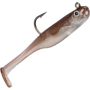 Strike King (SKHM3-611) Homing Minnow Fishing Lure, Pre-Rigged Soft Plastic Swimbait, Optimized for Live Sonar, Realistic Minnow Profile, 3-Inches, 1/4-Ounce, 3/0 Hook, 3-Pack, Reel Shad