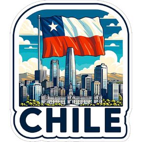 Chile Sticker 4 Inch - Waterproof Vinyl Decal for Laptop Water Bottle Car Tumbler - Durable Aesthetic Long-Lasting Stickers for Adults ID44990
