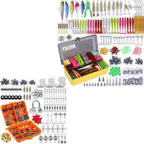 PLUSINNO 302PCS Fishing Lures Baits Tackle, 212PCS Fishing Accessories Kit