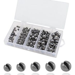 250/150pcs Split Shot Fishing Sinkers, Fishing Weights Sinkers Open Mouth Design Weights Clip Freshwater Saltwater Fishing Accessories