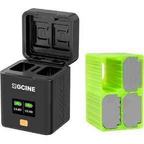 NP FW50 Charging Case,USB C PD Fast Dual Charger Compatible with Sony Alpha A6400, A6000, ZV-E10, a7 ii, a7r ii, A6300, A6500, a7s, a7, a7s ii, a7s, a5100, NEX-3/5/7 with TPU Air Box,Smart Display