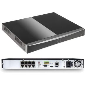 DS-7608NXI-I2/8P/S HIK 8 Channel 8 PoE AcuSense 4K NVR Network Video Recorder with Facial Recognition, Human/Vehicle Detection, Compatible with HIK IP Cameras(International English Version No HDD)