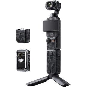 Protective Skin for DJI Pocket 3 Sticker Set Black Scratch-Resistant Camera Film Decals for Osmo Pocket 3 Skin Decoration & Full Wrap Protection