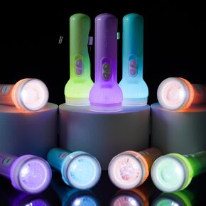 PROLOSO 30 Pcs Mini LED Flashlights with Lanyard Handheld Flashlight Compact Plastic Torch for Kids Camping Hiking Outdoor Activities
