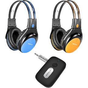 Simolio Wireless IR Volume LOTED LOMIDE لنظام الترفيه الخلفي للسيارة ، محول AUX Bluetooth لاستريو السيارة مع عمر بطارية 35 ساعة ، التحكم في مستوى الصوت ، مكالمات خالية من اليدين ، اتصال مزدوج