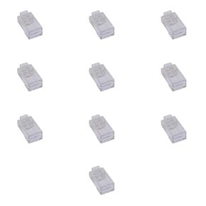 EZ-RJ45 Cat6 Feed Through Connector - 8P8C for Solid & Stranded Cable 10 Pcs Pack