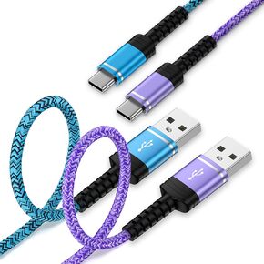 2Pack 6FT Fast Android Charging Cable Samsung S25 Ultra Charger Cord USB C to USB Type A Cable Phone Power Cord for Samsung Galaxy A35/A23/A16/A15/A54/A55/S24FE/S24 Ultra/S24 Plus/S23 Ultra/S23FE/S22