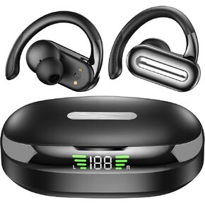 Wireless Earbuds, Bluetooth 5.4 Headphones Sports, Bluetooth Earbuds with Earhooks, ENC Noise Cancelling Mic, Earbuds Wireless Bluetooth for Laptop Pad Phones Workout Running Exercise