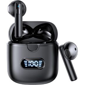 Wireless Earbuds Bluetooth 5.3 Headphones, 60H Playtime LED Power Display Charging Case, IPX7 Waterproof Earphones HiFi Stereo Deep Bass Ear Buds for iPhone Android Phone Computer Laptop Sports