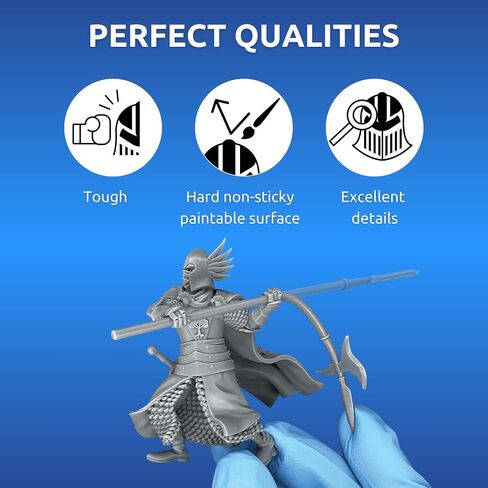 TGM-7 3D Printer Resin for 4K/8K/12K LCD/DLP/SLA UV Resin 3D Printers – Tough, High Resolution, Low Odor, Fast Curing Printing Liquid, 405nm, Great for Tabletop Miniatures (Yellow, 1kg) in Kuwait