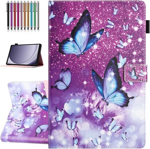 Case for Lenovo Tab M11 (11 inch 2024 Model) TB-330FU, Auto Wake/Sleep, Premium PU Leather Folding Stand Cover with Pen Holder & Multiple Viewing Angles - Butterfly in Saudi Arabia
