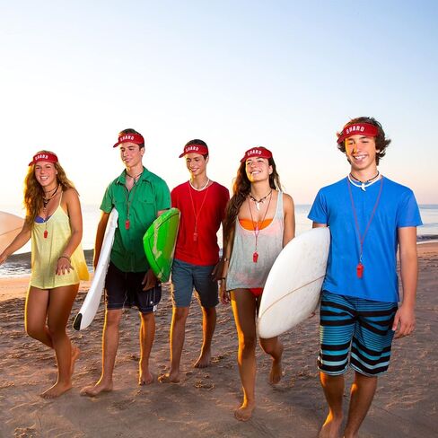 Tigeen 4 قطع قبعة حماية احترافية، 4 قطع صفارات طوارئ مع واقي حبل قصير، صفارة بلاستيكية عالية الأمان للرجال والنساء (أبيض) in Kuwait