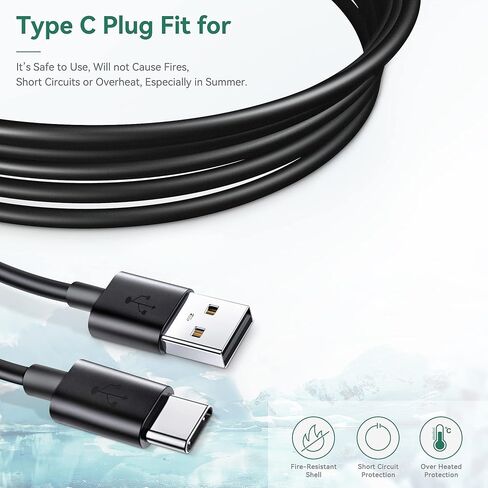 FITE ON USB Charging Cable Power Supply Charger Cord Lead Compatible with Mirror Makeup Lights (Round Plug) in Kuwait