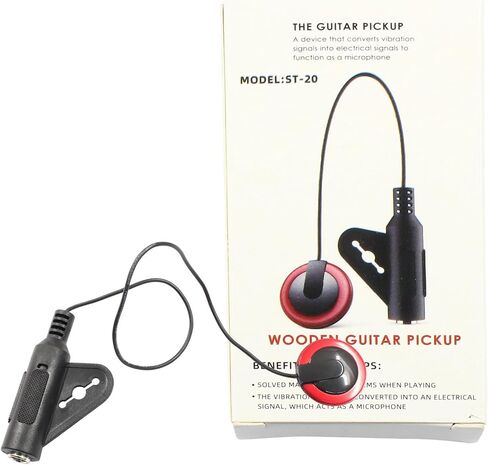 Contact Microphone Piezo Pickup Guitar Pickup Violin Microphone Pickup for Guitar, Violin, Viola, Ukulele, Cello, Banjo(Black) in Kuwait