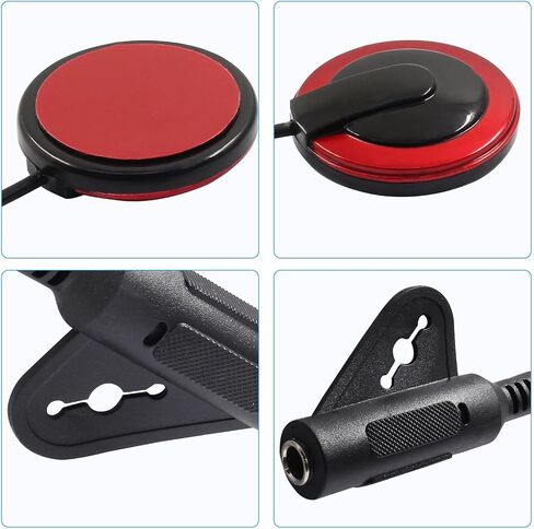 Contact Microphone Piezo Pickup Guitar Pickup Violin Microphone Pickup for Guitar, Violin, Viola, Ukulele, Cello, Banjo(Black) in Kuwait