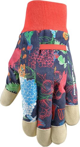 Wells Lamont Leather Leather Garden Garden Hloves ، Navy ، Large (4180L-990) in Kuwait