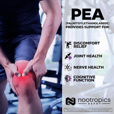 Nootropics Depot Palmitoylethanolamide (Pea) 400mg Capsules | Micronized Pea | Joint, Nerve, & Cellular Support | Daily Comfort | High Purity | Supplement for Women and Men | 60ct in Saudi Arabia