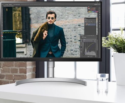 LG Ultrafine 27-Inch 4K UHD IPS Monitor with HDR10 with VESA DisplayHDR 400, AMD FreeSync, andUSB Type-C 90W PD, Built-in Speaker, HDMI, DisplayPort, Tilt/Height/Pivot Adjustable Stand, White in Kuwait