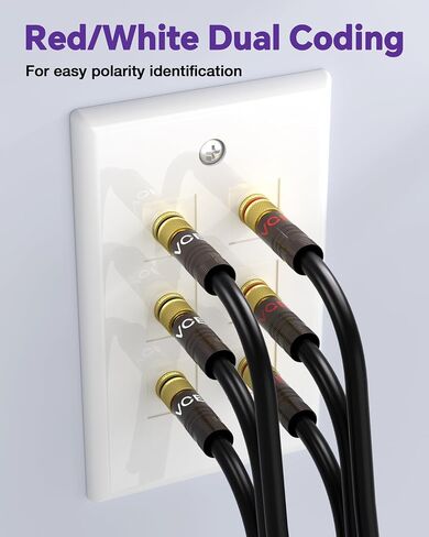 VCELINK 4mm Banana Plugs, 24K Gold Plated Dual-Screw Type Speaker Connectors for 12-18 AWG Wire, Wall Plate, Amplifier, Home Theater (6 Pairs (12 pcs)) in Saudi Arabia