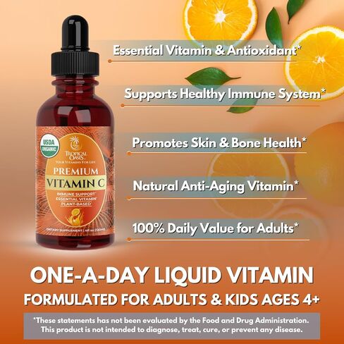 Mega Premium Liquid Multivitamin | Natural Immune Support Vitamin w/ 1333% Vitamin C, 200% D3, Zinc + 20 Vitamins, 70 Minerals, & 21 Amino Acids | Sugar Free | Orange Flavor | 98% Absorption | 32 Serv in Saudi Arabia