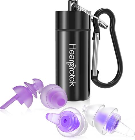 Hearprotek Sleeping Ear Plugs,2 Pairs Ear Plugs (32db & 30db) Ultra Soft Noise Reduction and Hearing Protection earplugs for Side Sleepers, snoring, Travel, Working, Study, Safety in Kuwait