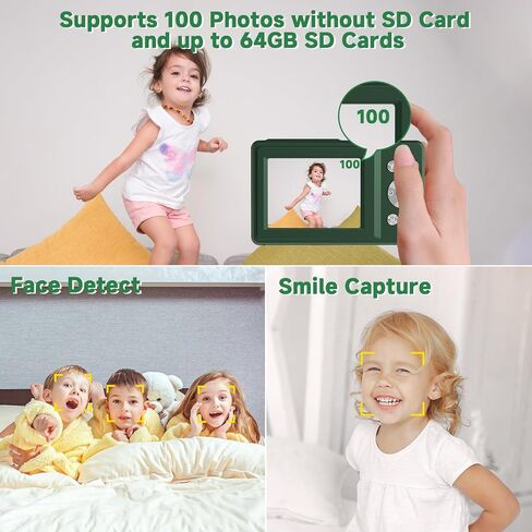 Digital Camera, 44MP Compact Camera, FHD 1080P Point and Shoot Digital Cameras with 16X Zoom, Face Detect, Smile Capture, Anti Shake, for Boys Girls Teens Gifts (White) in Saudi Arabia