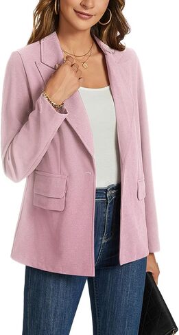 MINTLIMIT Blazers for Women Long Sleeve Notched Lapel Button Business Casual Blazer Work Office Blazers Jacket with Pockets in Saudi Arabia