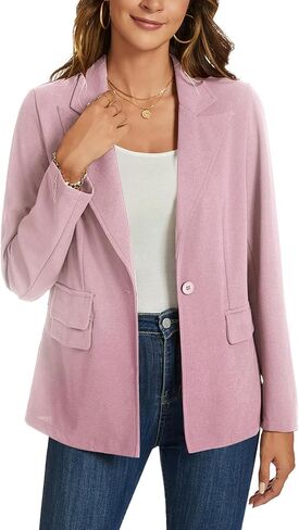 MINTLIMIT Blazers for Women Long Sleeve Notched Lapel Button Business Casual Blazer Work Office Blazers Jacket with Pockets in Saudi Arabia