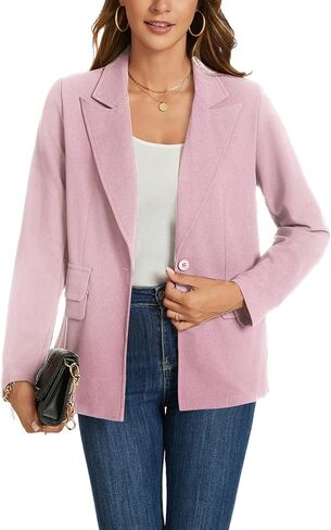 MINTLIMIT Blazers for Women Long Sleeve Notched Lapel Button Business Casual Blazer Work Office Blazers Jacket with Pockets in Saudi Arabia