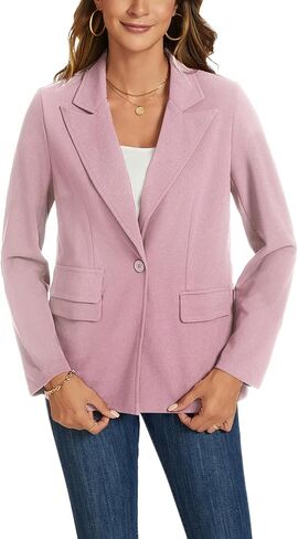 MINTLIMIT Blazers for Women Long Sleeve Notched Lapel Button Business Casual Blazer Work Office Blazers Jacket with Pockets in Saudi Arabia