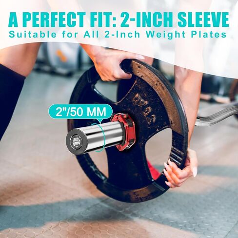 Olympic EZ Curl Barbell Bar, 47" Curl Bar for Weight Lifting,Chrome Curling Bar for 2 Inch Weight Plates，Biceps, triceps, Back/Leg Muscle Group Exercise,Training Bar for Home Gym in Kuwait