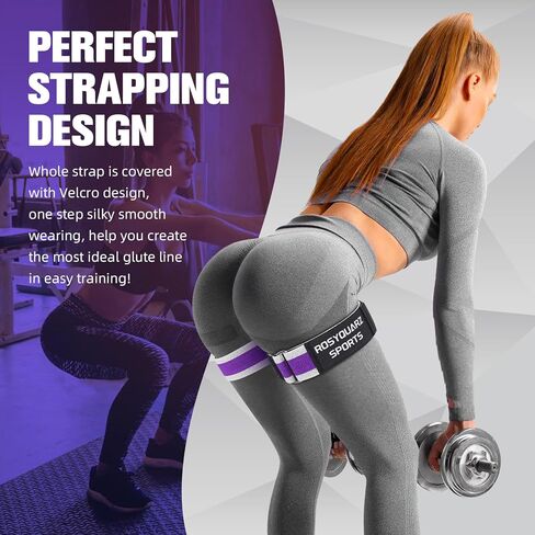 Booty Bands for Working Out, Blood Flow Restriction Bands for Women/Men, Adjustable Velcro Occlusion Resistance Bands BFR Training Bands for Glutes & Hip Building 2 Pack in Kuwait