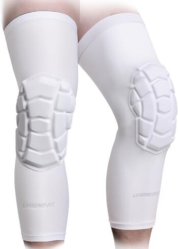 Long Knee Pads for Wrestling Basketball Football Volleyball Padded Compression Leg Sleeves for Kids Youth Adults 2 PCS in Kuwait