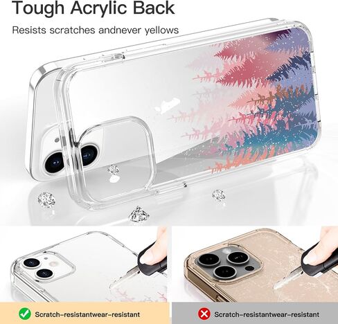 ICEDIO for iPhone 11 Case with Screen Protector,Clear with Cute Colorful Blooming Floral Flower Patterns for Girls Women,Slim Fit TPU Cover Protective Phone Case for Apple iPhone 11 6.1 inch in Saudi Arabia