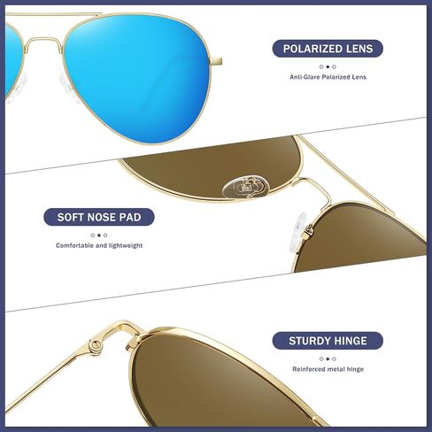 WOWSUN Classic Polarized Aviator Sunglasses for Women Men in Saudi Arabia