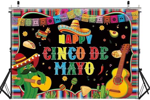 Happy Cinco de Mayo Backdrop 6x4ft Mexican Mexican Party Party Background Cinco de Mayo Carnival Party Decoration in Saudi Arabia