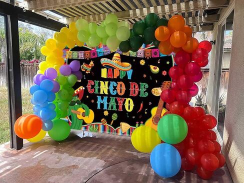 Happy Cinco de Mayo Backdrop 6x4ft Mexican Mexican Party Party Background Cinco de Mayo Carnival Party Decoration in Saudi Arabia