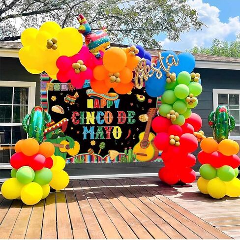 Happy Cinco de Mayo Backdrop 6x4ft Mexican Mexican Party Party Background Cinco de Mayo Carnival Party Decoration in Saudi Arabia