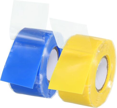 PATIKIL Grip Tape for Handles 1" x10ft, 2Roll Self-Fusing Silicone Tape for Bike Handles Pull Up Bars Gym Equipment Plumb/Hose/Pipe Leaks Emergency, Multicolor in Saudi Arabia