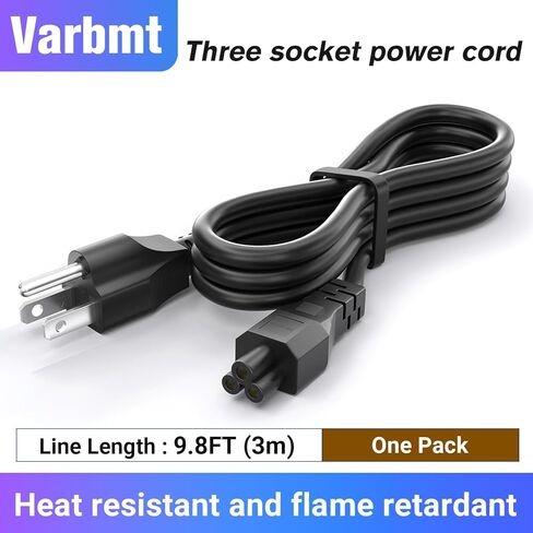 Laptop Power Cord, 3 Prong Mickey Mous AC Power Cord Made for HP, Lenovo, Samsung, Acer, Dell, Asus, Toshiba Computer Charger Notebook, LG LCD LED Smart TV Power Cable (4FT, 1Pack) in Kuwait