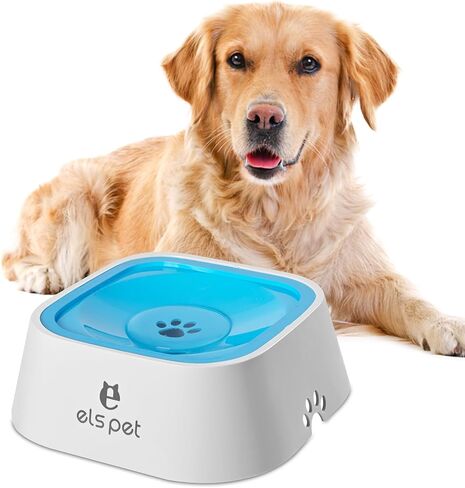 Spill Proof Dog Water Bowl, 35oz No Spill Water Bowl for Dogs, 1L Slow Drinking Dog Water Bowl, Slow Water Bowl for Dogs, Vehicle Travel Water Bowl, for Small Medium Cats and Dogs. in Saudi Arabia