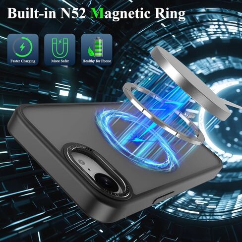 MMHUO Magnetic for iPhone 16e Case with Screen Protector,[Compatible with Magsafe],[Skin Feeling],Slim Adjustable Kickstand Phone Case for iPhone 16e 6.1 inches 2025,Pink in Kuwait